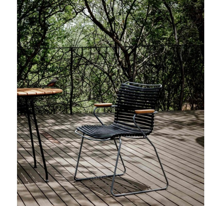 Крісло Click Dining Chair Bamboo Armrests Olive Green5